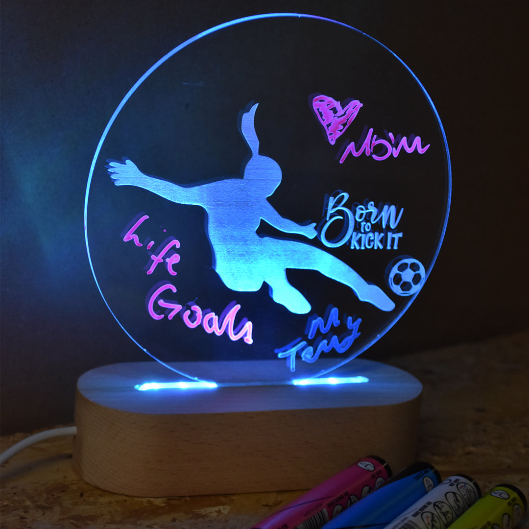Personalised Kids Soccer Night Light
