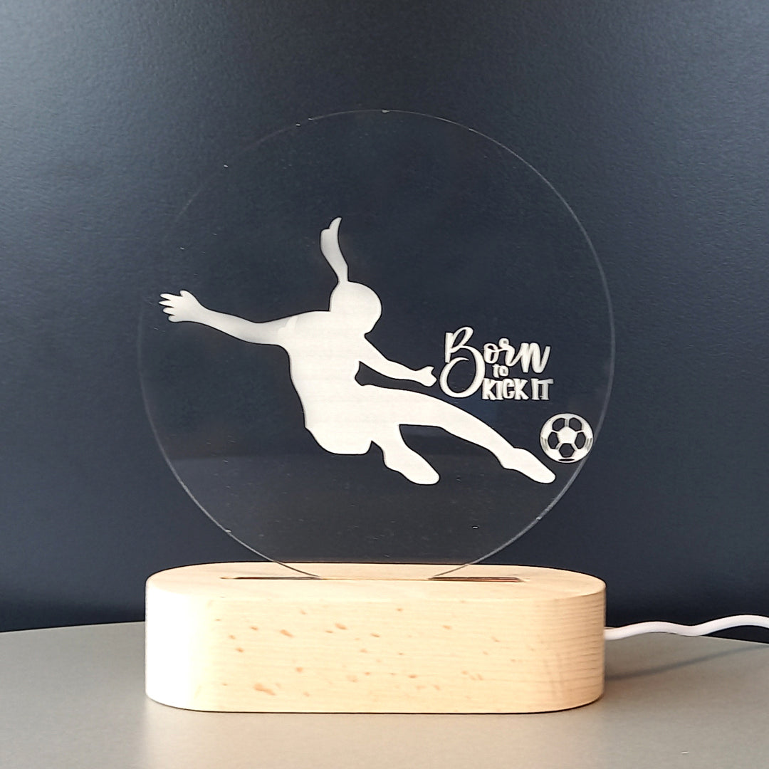 Personalised Kids Soccer Night Light