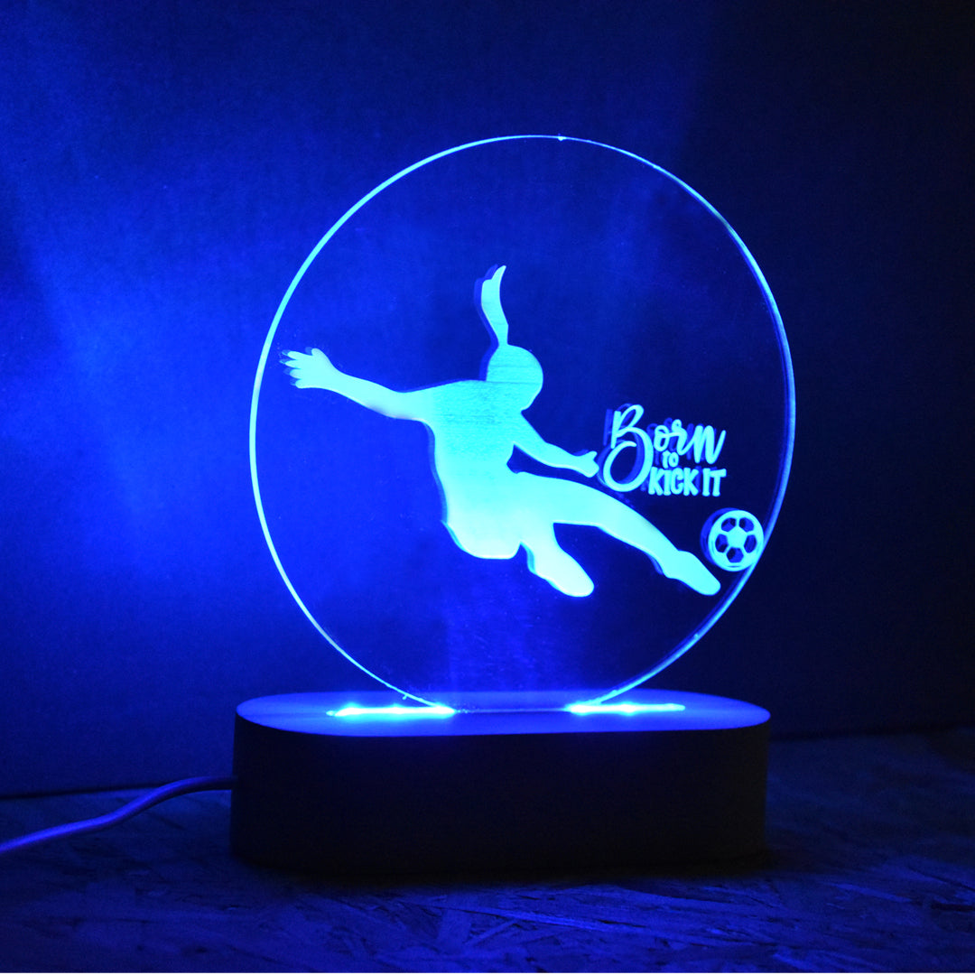Personalised Kids Soccer Night Light